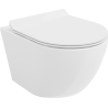 Mexen Lena bol de WC Rimless avec siège slim à fermeture lente, duroplast, Blanc - 30224000