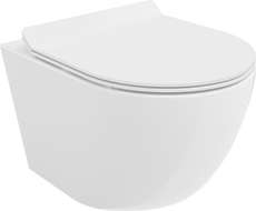 Mexen Lena cuvette wc sans bride avec abattant slim à descente progressive, duroplast, blanc brillant - 30224000