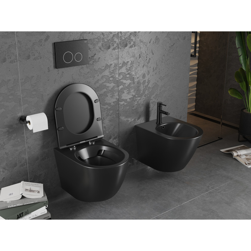Mexen Lena cuvette WC sans rebord, noir mat - 3322XX85