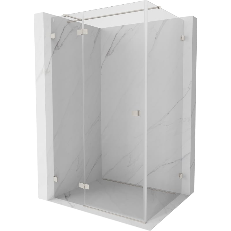 Mexen Lunar T cabine de douche pivotante gauche 70 x 120 cm, transparent, nickel brossé - 834T-070-120-97-00-L