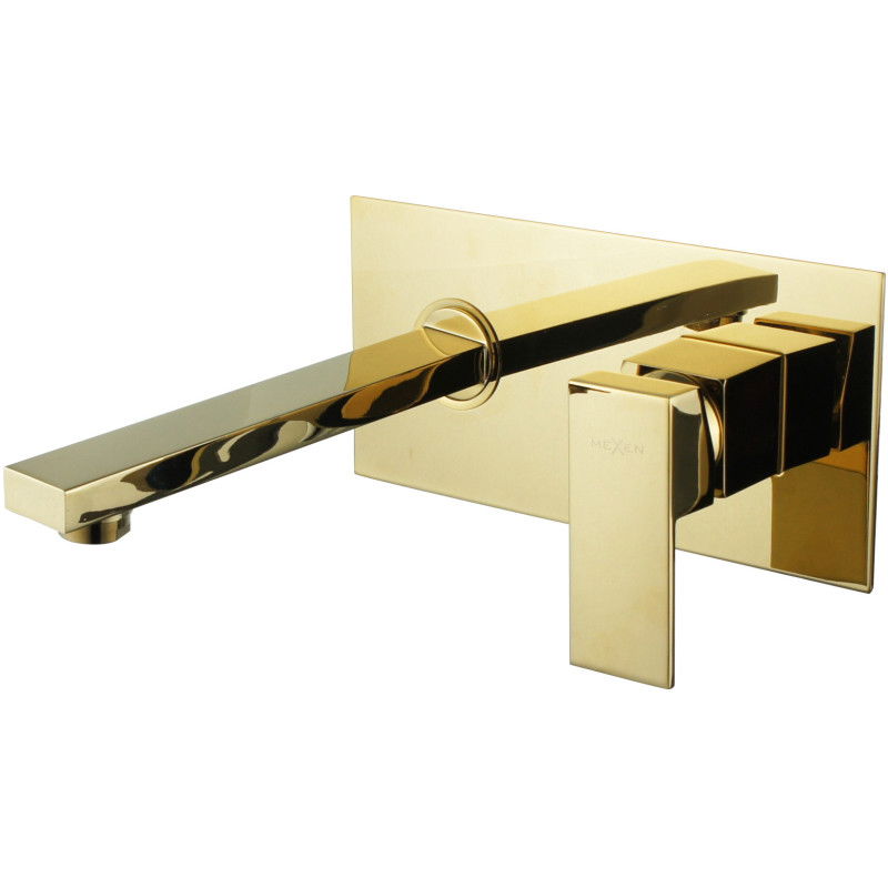 Mexen Cube robinet de lavabo pour installation encastrée, Or - 73115-50
