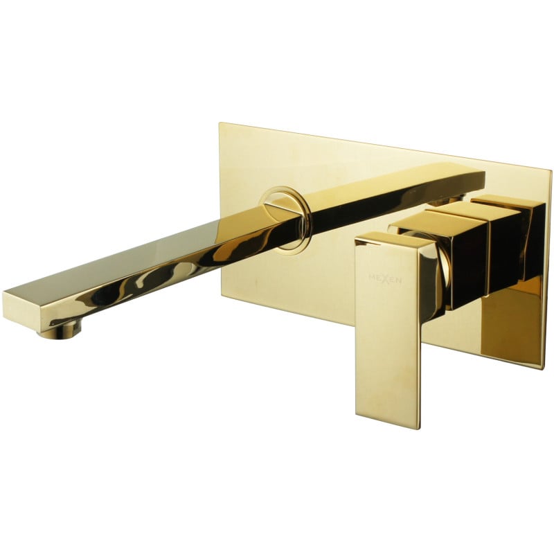Mexen Cube robinet encastré pour lavabo, doré - 73115-50