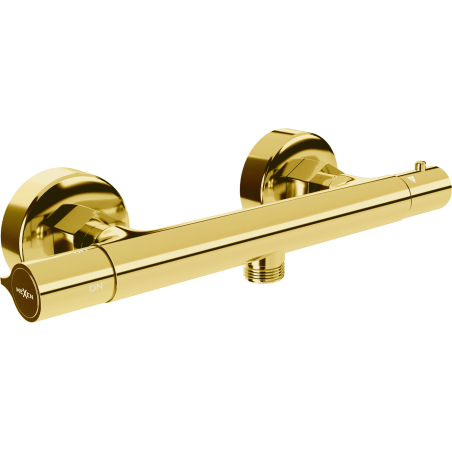 Batterie de douche thermostatique Mexen Slim, dorée - 77105-50