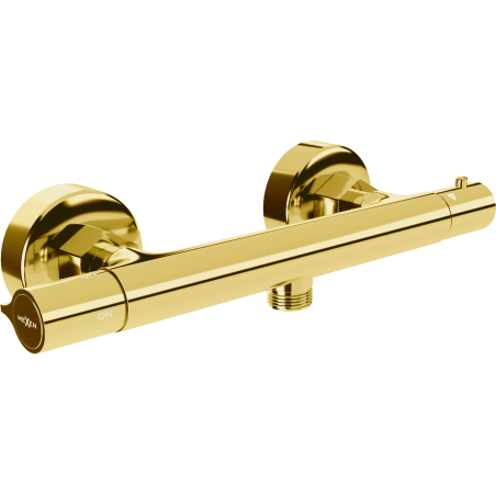 Mitigeur de douche thermostatique Mexen Slim, doré - 77105-50