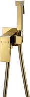 Mexen Cube robinet bidet encastré avec ensemble mural, doré - 7599150-50