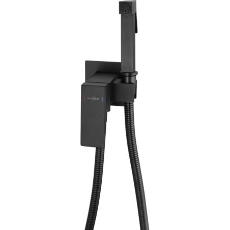 Mexen Cube robinet de bidet encastré avec ensemble point, noir - 7599150-70