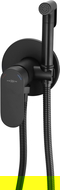 Mexen Milo robinet de bidet encastré avec ensemble ponctuel, noir - 7599350-70