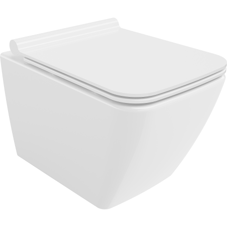 Mexen Vega bol de WC Rimless avec siège slim à fermeture lente, duroplast, Blanc - 30654000