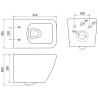 Mexen Vega cuvette WC Rimless avec abattant à descente lente slim, duroplast, blanc brillant - 30654000