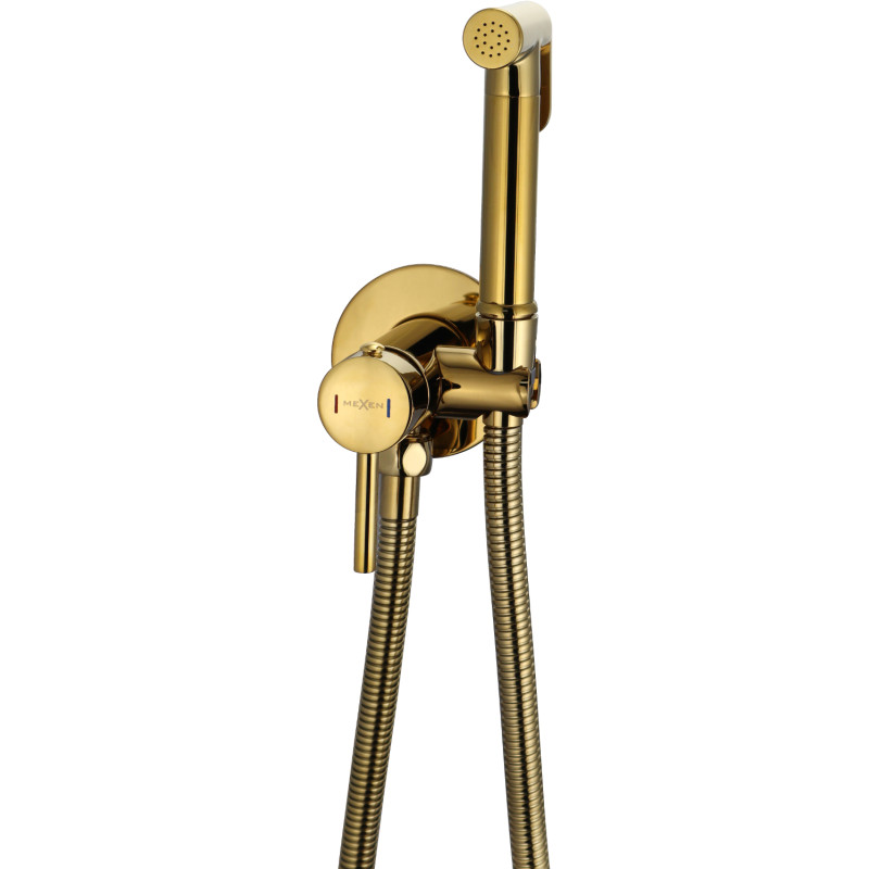 Mexen Elba robinet de bidet encastré avec ensemble ponctuel, or - 7599250-50