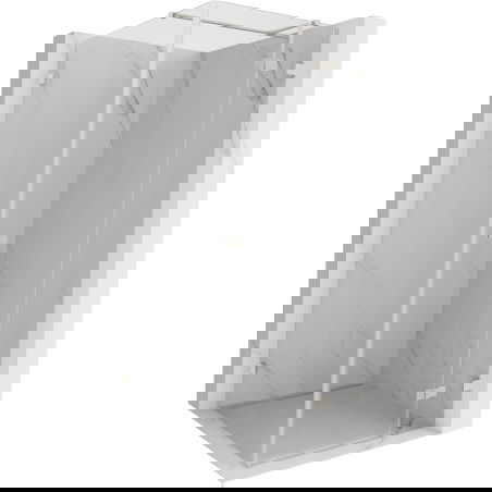 Mexen Lunar T cabine de douche pivotante droite 80 x 80 cm, transparent, nickel brossé - 834T-080-080-97-00-P