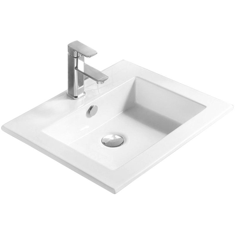 Mexen Salma lavabo encastré dans le comptoir 54 x 47 cm, Blanc - 25395400