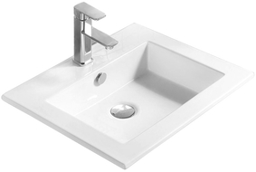 Mexen Salma lavabo encastré dans le comptoir 54 x 47 cm, Blanc - 25395400