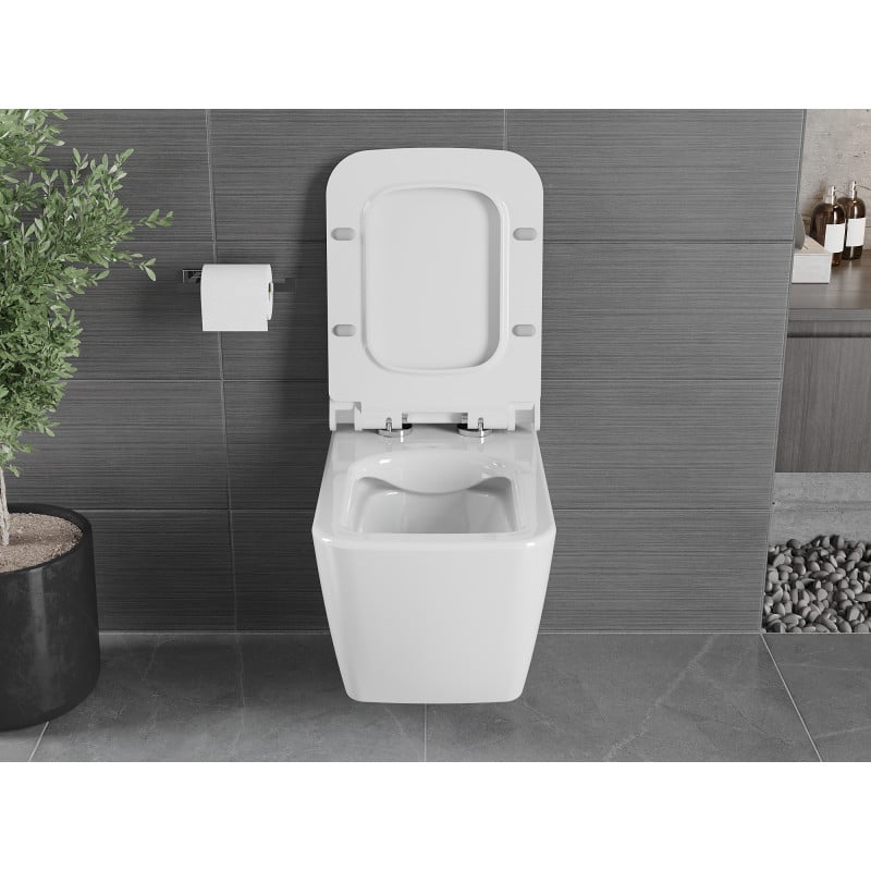 Mexen Vega cuvette WC Rimless avec abattant à descente lente slim, duroplast, blanc brillant - 30654000