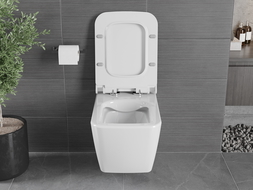 Mexen Vega bol de WC Rimless avec siège slim à fermeture lente, duroplast, Blanc - 30654000