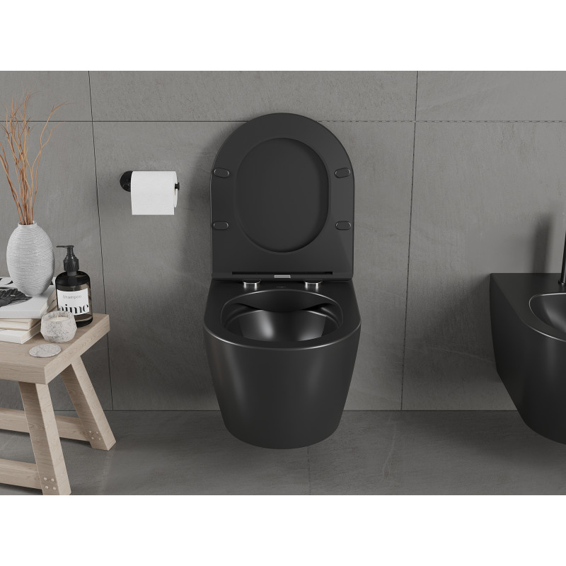 Mexen Carmen cuvette WC sans bord, noir mat - 3388XX85
