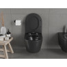 Mexen Carmen cuvette WC sans rebord avec abattant à descente ralentie slim, duroplast, noir mat - 30881085