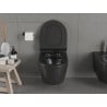 Mexen Carmen bol de WC Rimless avec siège slim à fermeture lente, duroplast, Noir mat - 30880185