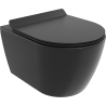 Mexen Carmen cuvette WC Rimless avec abattant à descente progressive slim, duroplast, noir mat - 30880185