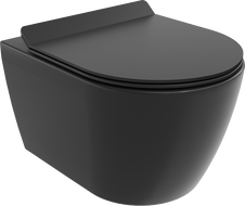 Mexen Carmen bol de WC Rimless avec siège slim à fermeture lente, duroplast, Noir mat - 30880185