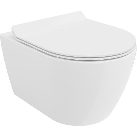 Mexen Carmen bol de WC Rimless avec siège slim à fermeture lente, duroplast, Blanc - 30880100