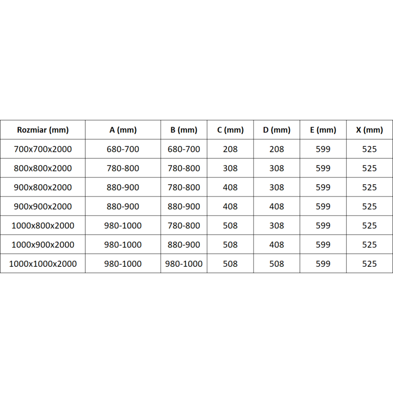 Mexen Exo cabine de douche pentagonale pivotante 100 x 100 cm, transparente, noire - 812-100-100-70-00