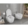 Mexen Carmen bol de WC Rimless avec siège slim à fermeture lente, duroplast, Blanc - 30880100