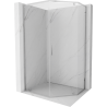 Mexen Exo-R cabine de douche pentagonale pivotante 100 x 80 cm, transparent, chrome - 812-100-080-01-00