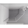 Mexen Exo-R cabine de douche pentagonale pivotante 100 x 90 cm, transparent, chromé - 812-100-090-01-00