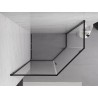 Mexen Exo-R Cabine de douche pentagonale pivotante 100 x 80 cm, transparente, noire - 812-100-080-70-00