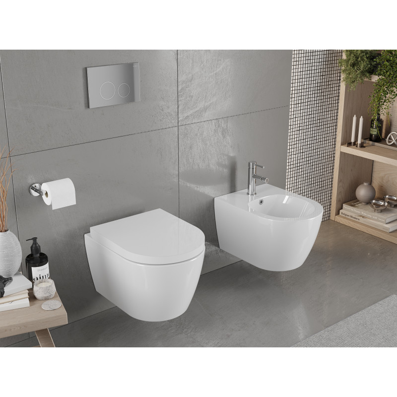Mexen Carmen cuvette wc sans rebord avec abattant à descente progressive, duroplast, blanc brillant - 30880200