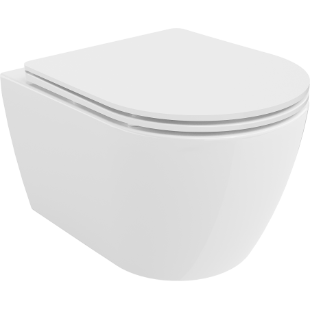 Mexen Carmen bol de WC Rimless avec siège slim à fermeture lente, duroplast, Blanc - 30880300