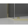 Mexen Exo-R cabine de douche pentagonale pivotante 90 x 80 cm, transparente, dorée - 812-090-080-50-00