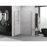 Mexen Exo-R cabine de douche pentagonale pivotante 90 x 80 cm, transparente, dorée - 812-090-080-50-00
