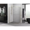 Mexen Exo-R cabine de douche pentagonale pivotante 100 x 90 cm, transparent, or - 812-100-090-50-00