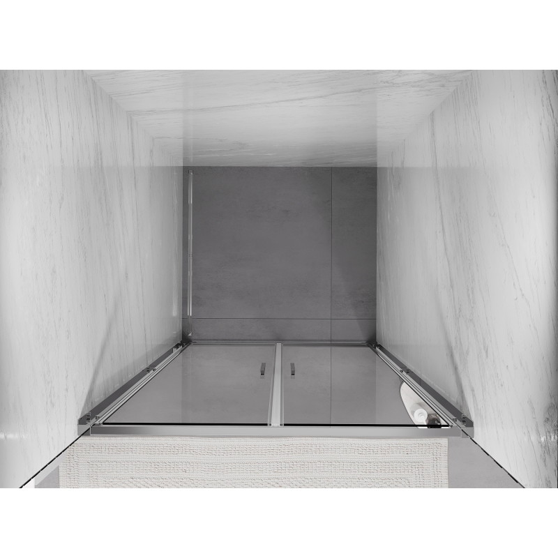 Mexen Exo portes de douche à double ouverture 110 cm, transparent, chromé - 814-110-000-01-00