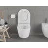 Mexen Carmen bol de WC Rimless avec siège slim à fermeture lente, duroplast, Blanc - 30880400