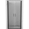 Mexen Exo portes de douche doubles battantes 110 cm, transparentes, noires - 814-110-000-70-00