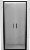Mexen Exo-B Duo portes de douche doubles pivotantes 120 cm, transparentes, noires - 814-120-000-70-00