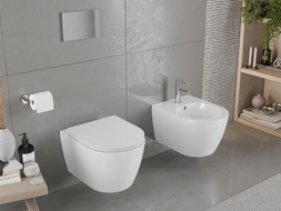 Mexen Carmen cuvette WC sans rebord avec abattant slim à descente progressive, duroplast, blanc brillant - 30880400