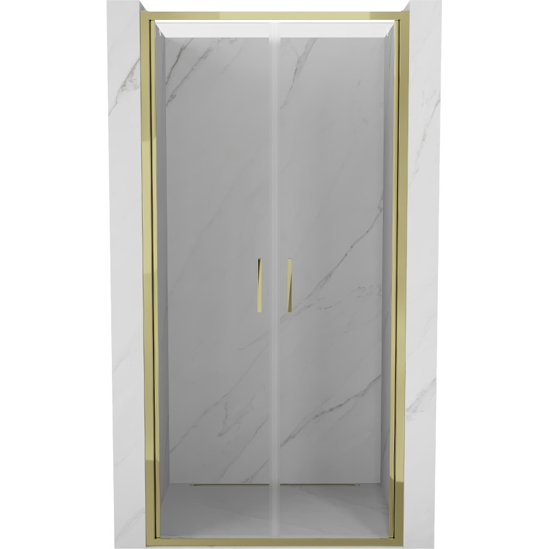 Mexen Exo-B Duo porte de douche double battante 110 cm, transparent, doré - 814-110-000-50-00