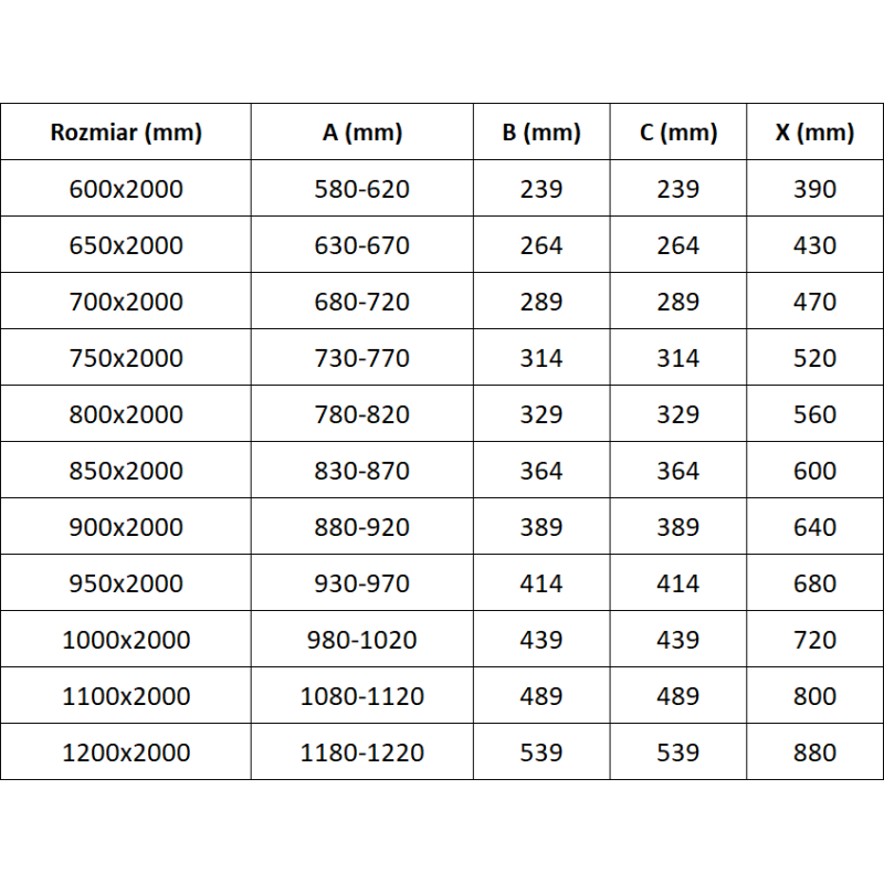 Mexen Exo porte de douche pliantes 60 cm, transparentes, dorées - 816-060-000-50-00