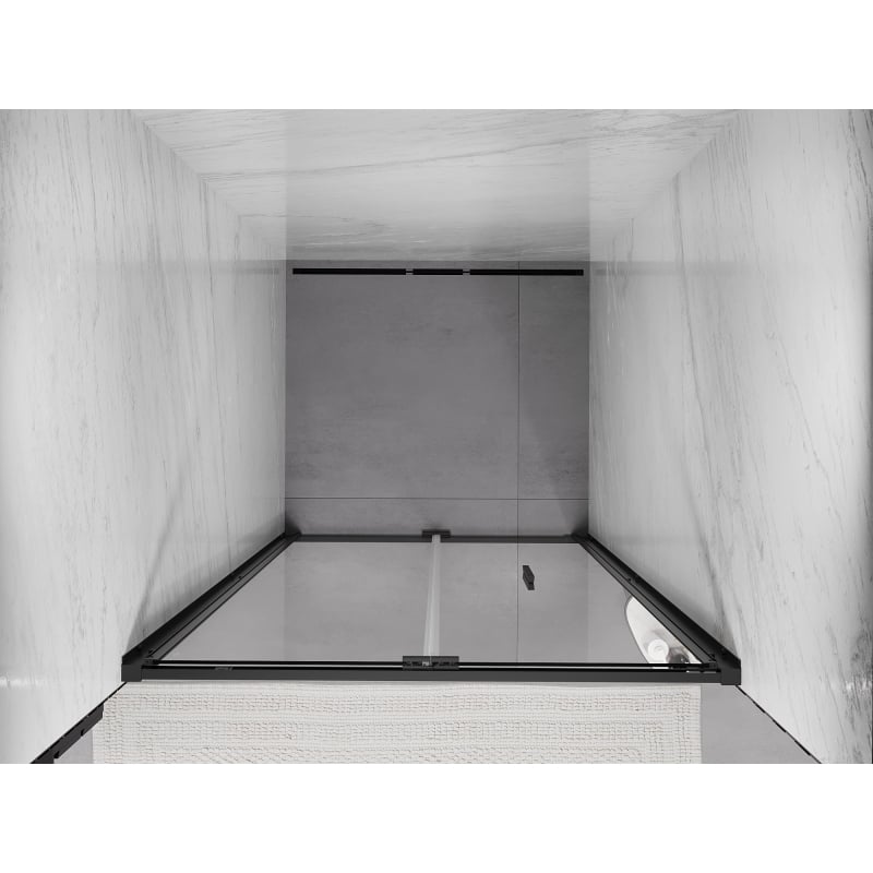 Mexen Exo portes de douche pliantes 110 cm, transparentes, noires - 816-110-000-70-00
