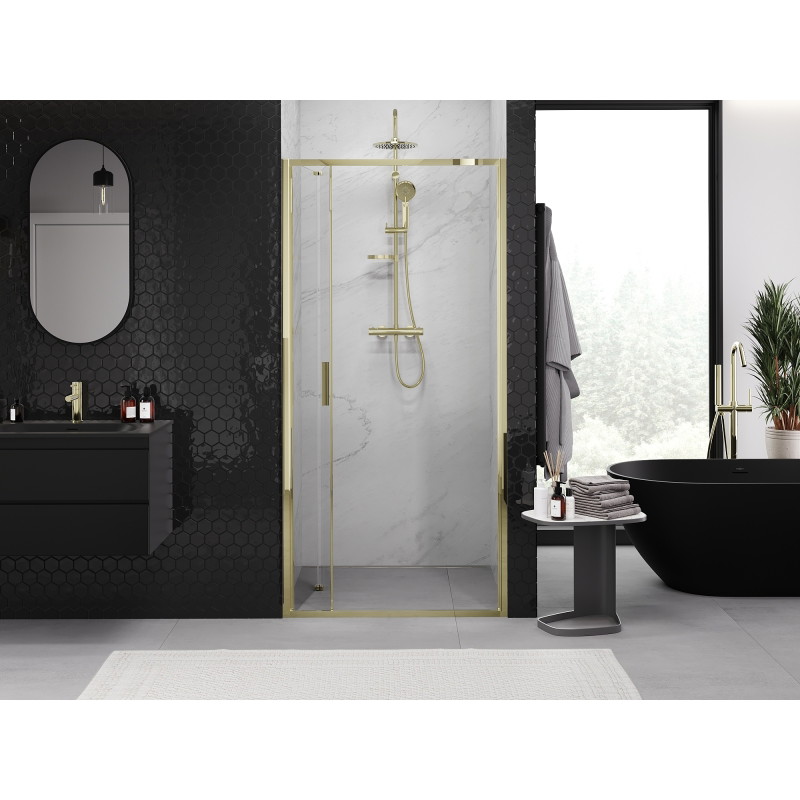 Mexen Exo-F porte de douche pliante 110 cm, transparent, dorée - 816-110-000-50-00
