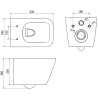 Mexen Cube cuvette WC Rimless avec abattant slim à descente ralentie, duroplast, blanc brillant - 30924000