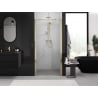 Mexen Exo portes de douche pliantes 120 cm, transparentes, dorées - 816-120-000-50-00