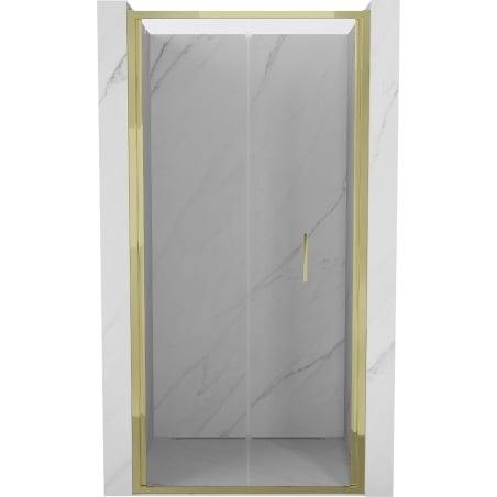 Mexen Exo portes de douche pliantes 120 cm, transparentes, dorées - 816-120-000-50-00