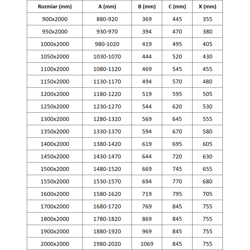 Mexen Exo porte de douche coulissante 155 cm, transparent, chrome - 8151-155-000-01-00