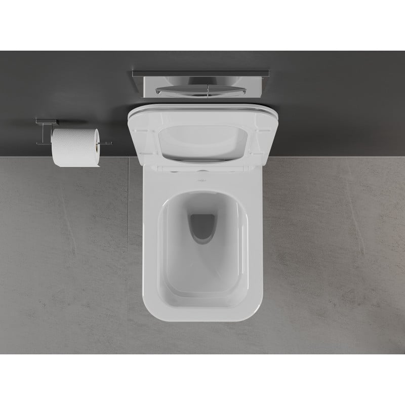 Mexen Cube cuvette WC Rimless avec abattant slim à descente progressive, duroplast, blanc brillant - 30924000