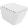Mexen Cube bol de WC Rimless avec siège slim à fermeture lente, duroplast, Blanc - 30924000